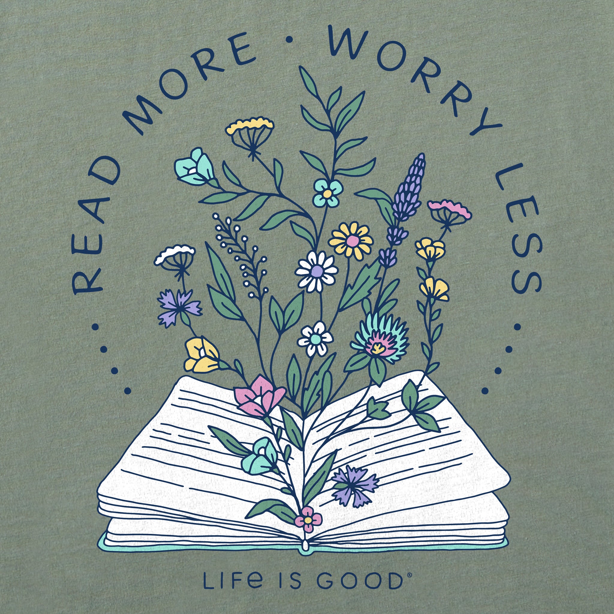 Women's Read More Flower Book Short Sleeve Tee