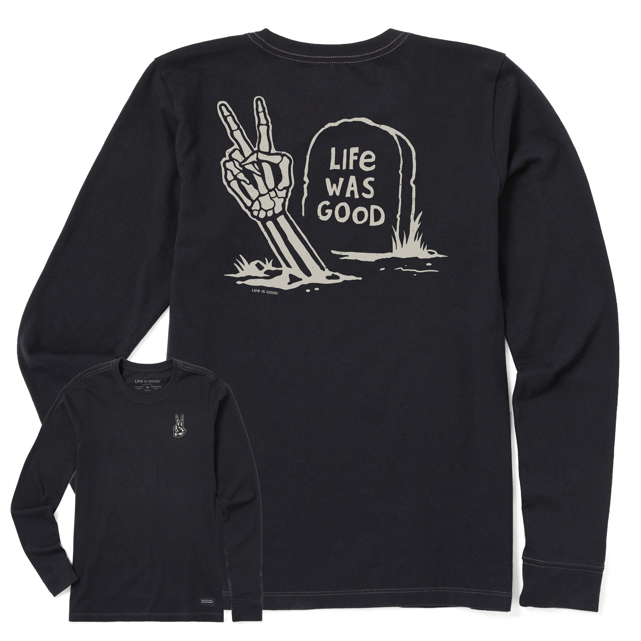 Women's Life Was Good Peace Out Long Sleeve Crusher Tee