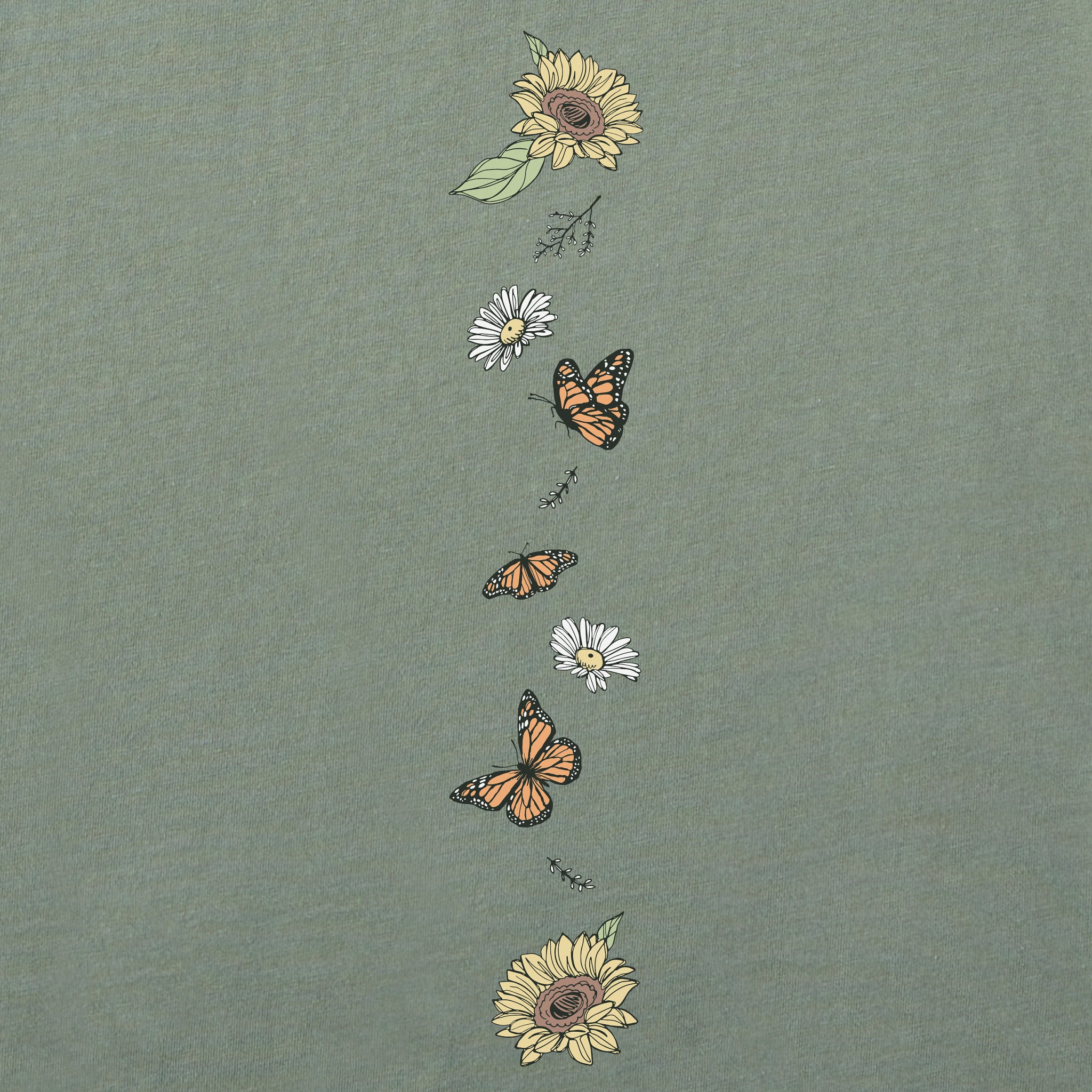 Women's Sunflower Monarch Jar Long Sleeve Crusher Tee