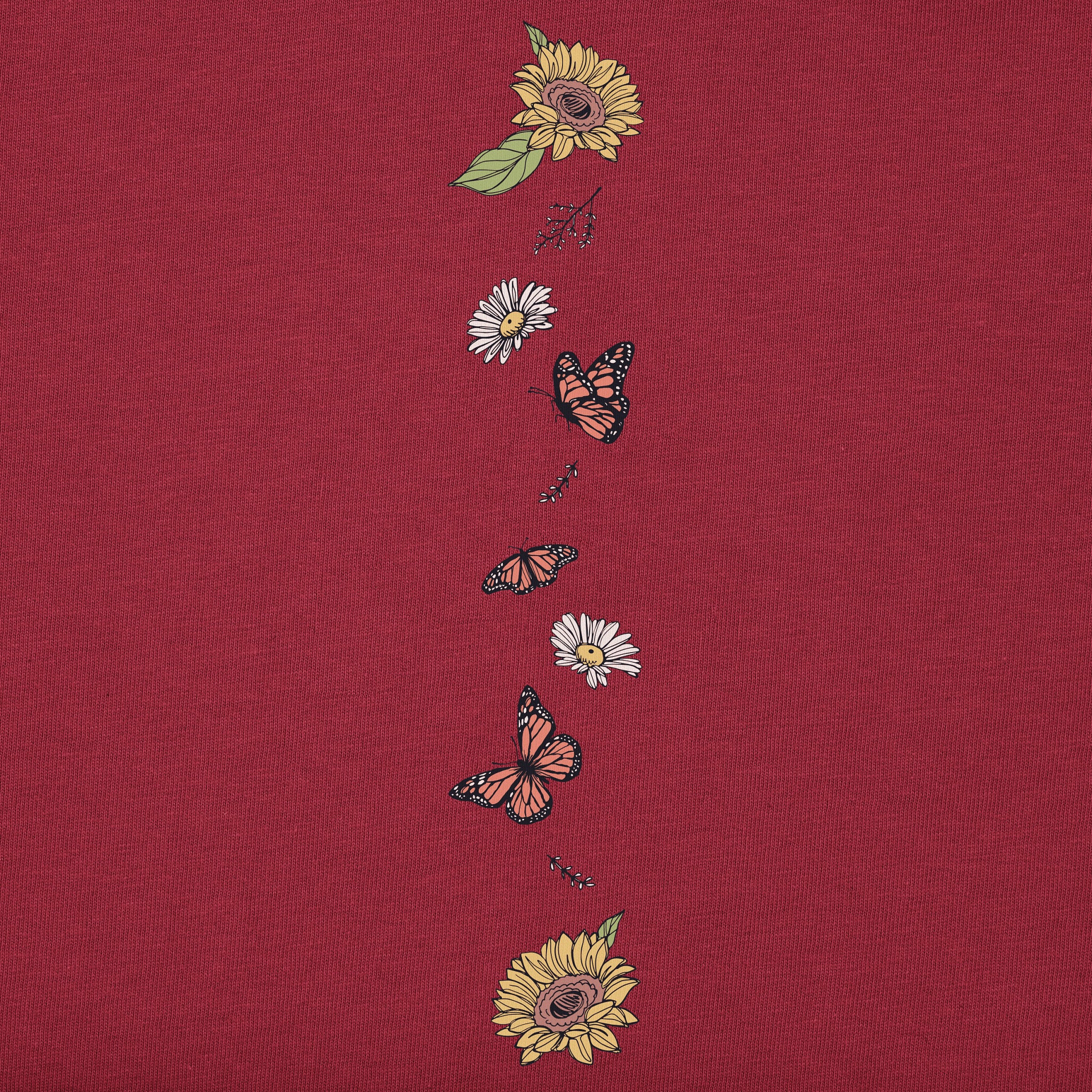 Women's Sunflower Monarch Jar Long Sleeve Crusher Tee