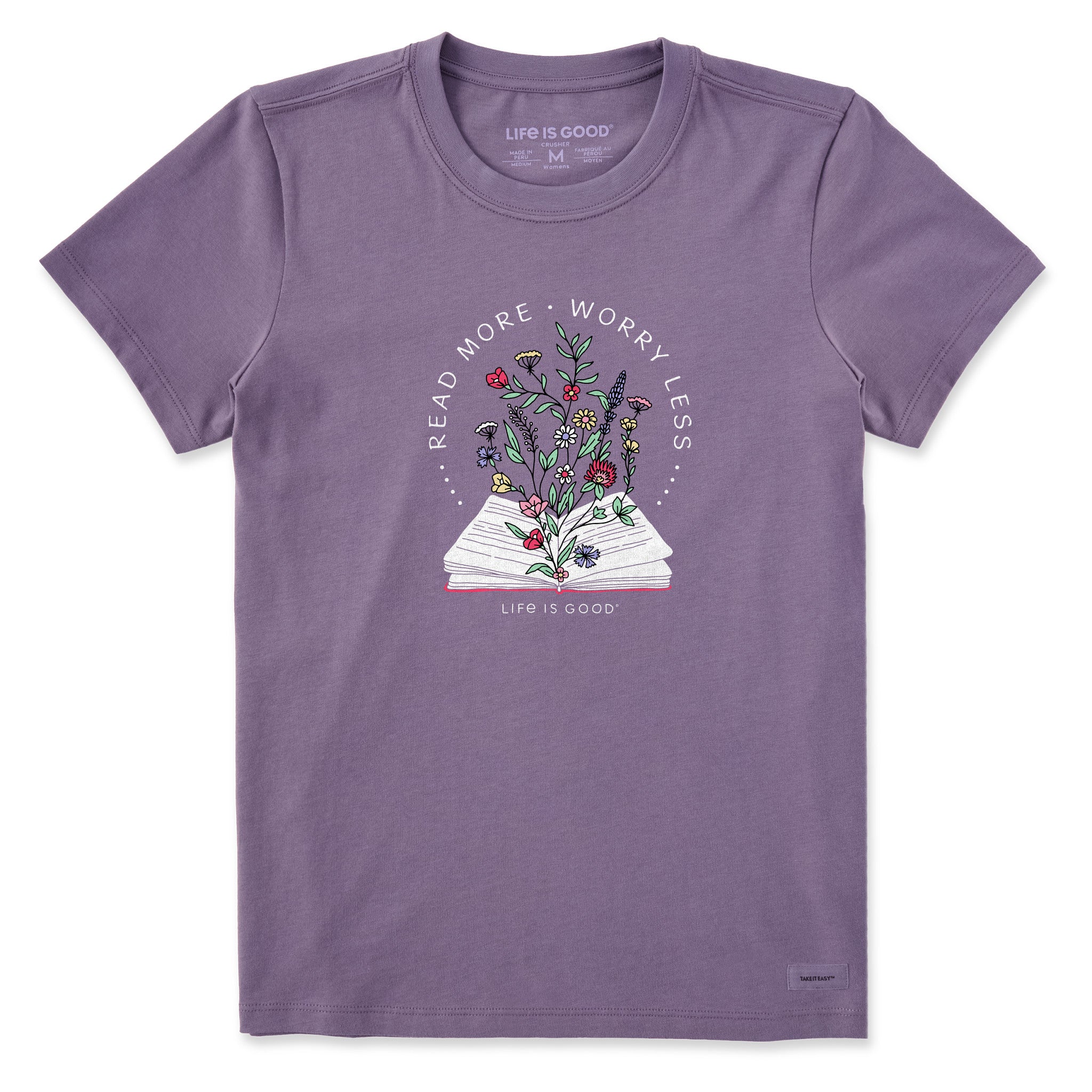 Women's Read More Flower Book Short Sleeve Tee