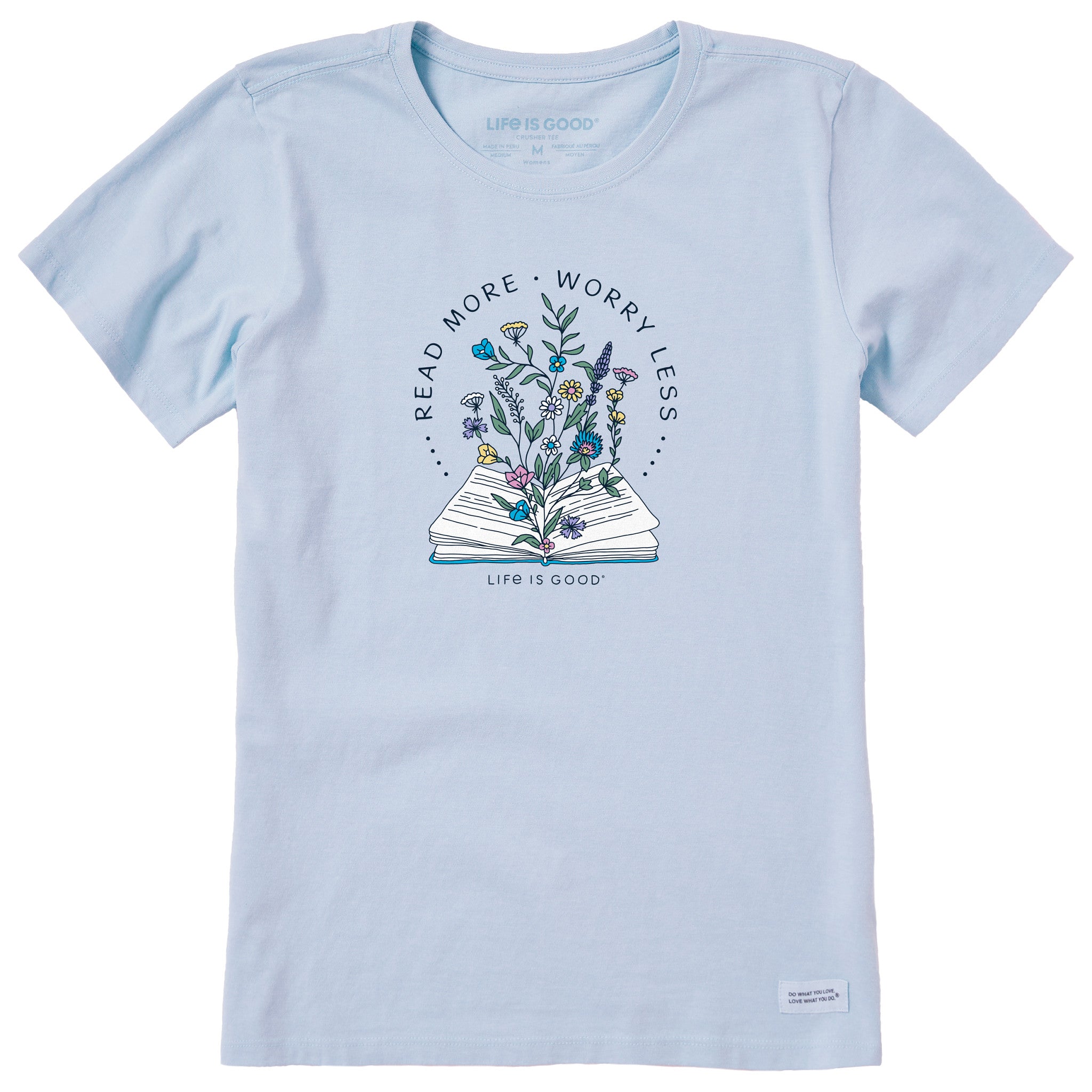 Women's Read More Flower Book Short Sleeve Tee