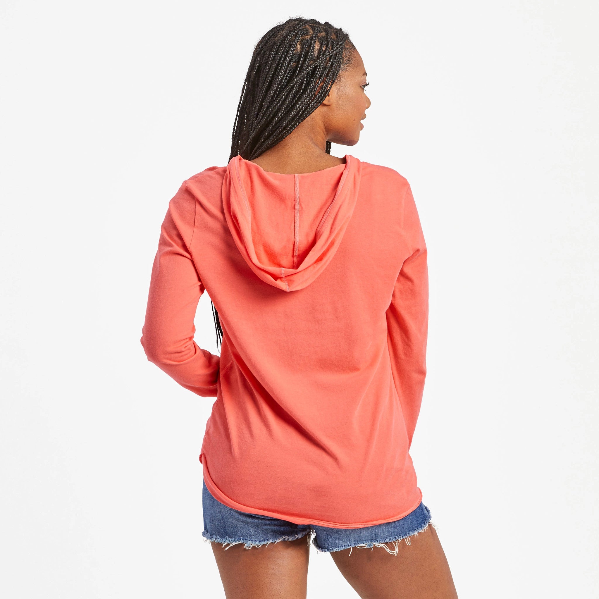 Women's LIG Floral Stack Long Sleeve Crusher-LITE Hooded Tee