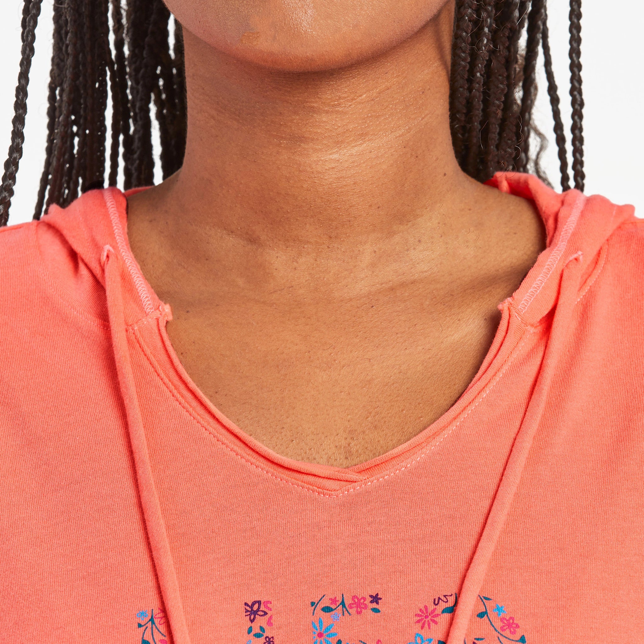 Women's LIG Floral Stack Long Sleeve Crusher-LITE Hooded Tee