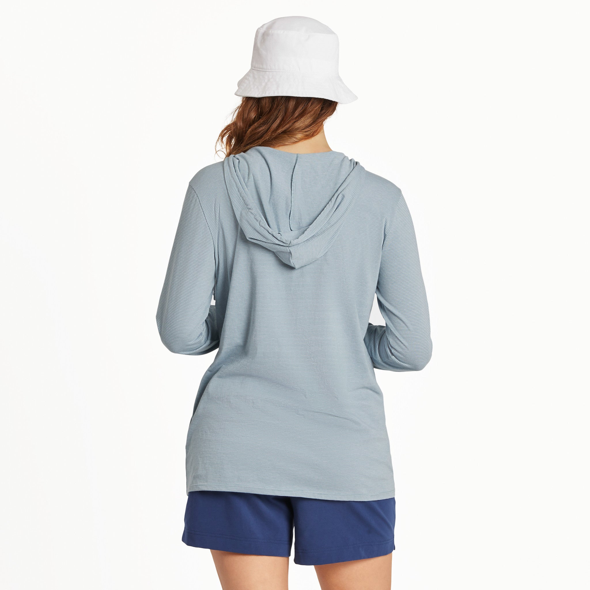 Women's LIG Dog Long Sleeve Striped Crusher-LITE Hooded Tee